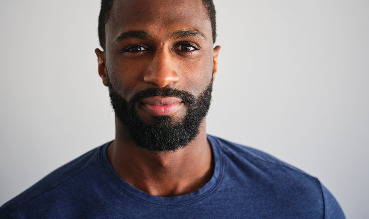 How to grow a beard faster. Handsome black man with beard